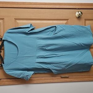 Women's Blue Casual Dress With Pockets